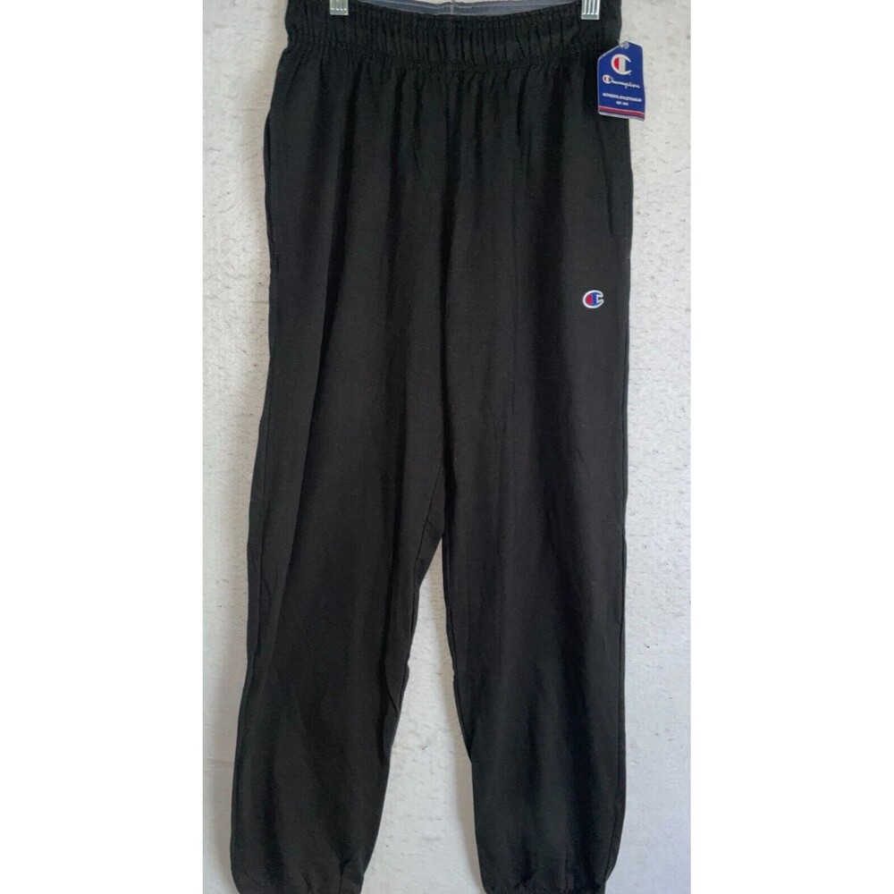 Champion Men's Activewear Workout Pant Black Cotton Lightweight sz S NEW